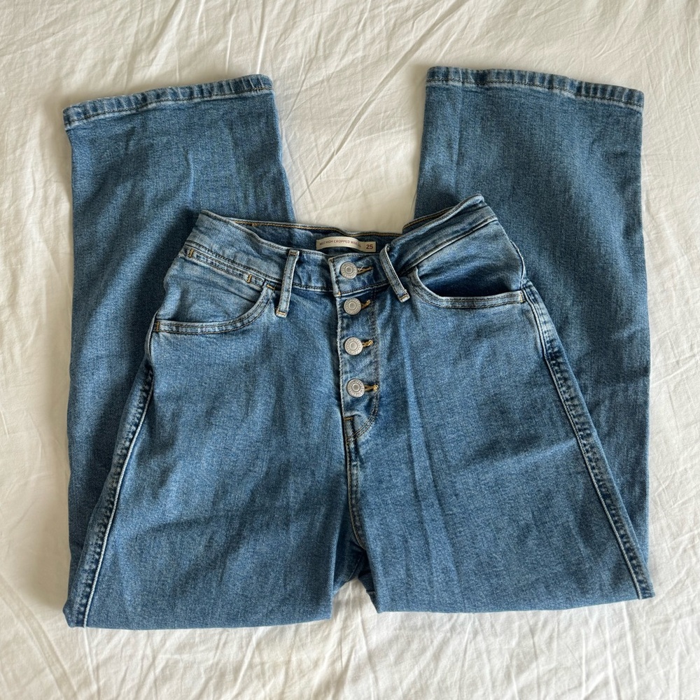 LEVI’S mile high cropped wide leg - size 25